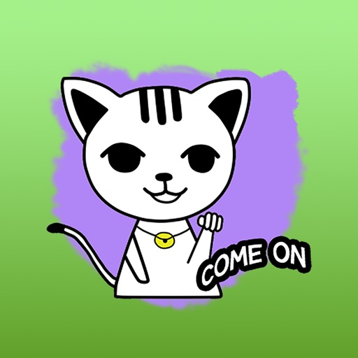 Moses The Lucky White Kitten Stickers