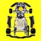 Set up your kart chassis analyzing information like cold and hot tyre pressures, tyre temperatures and behaviour in corners