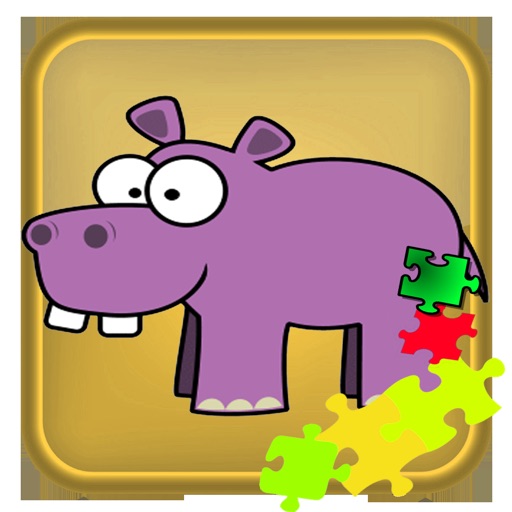 Animals Hungry Hippo Puzzles Game Best for Toddler iOS App