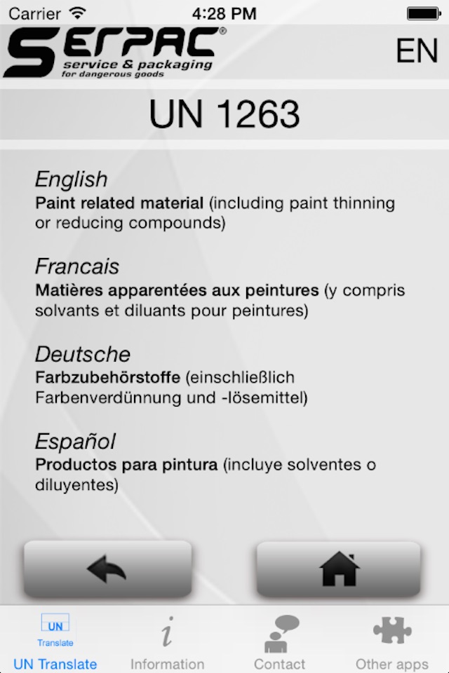 UN Translate & UN Number Search screenshot 4