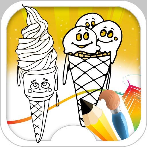 ice cream coloring book