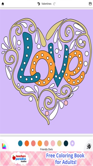 Adult Coloring Books: Valentines Day(圖4)-速報App