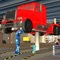 Get started to work in car mechanic workshop and do auto repair service of big trucks for cargo transport
