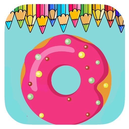 Donut Coloring Book Games For Kids Edition