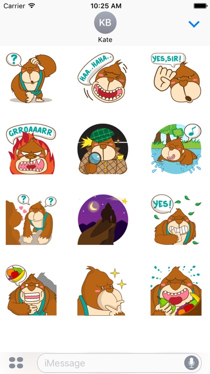 Goola, the funny big gorilla for iMessage Sticker