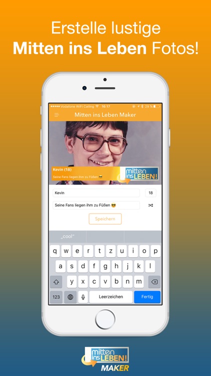 Mitten ins Leben Maker & Banner Generator