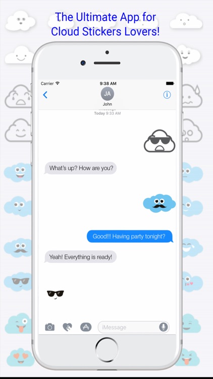 Cloud Stickers Emoji - Cloud Emojis Pack Keyboard