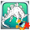 Color and Drawing Animals Stegosaurus  For Kids