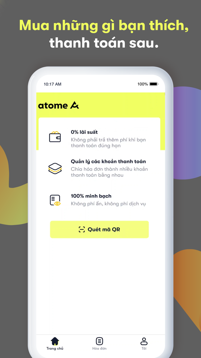 atome VN - Buy now. Pay later