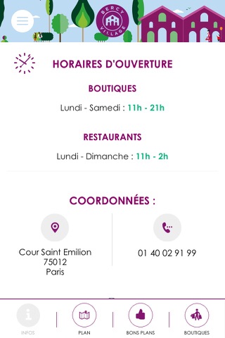 application de Bercy Village screenshot 2