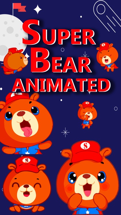Super Bear: Animated Stickers