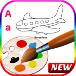 ABC Coloring pages to learn english vocabulary