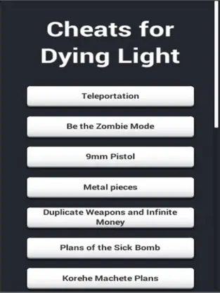 Screenshot 3 Cheats for Dying Light iphone