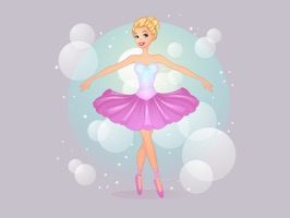 Sparkling and glittering extremely cute Ballerina stickers
