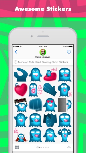 Animated Cute Heart Glowing Ghost stickers(圖1)-速報App