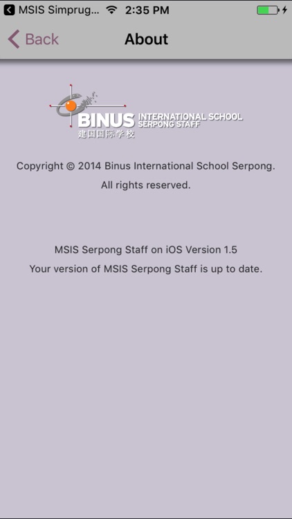 MSIS Serpong Staff