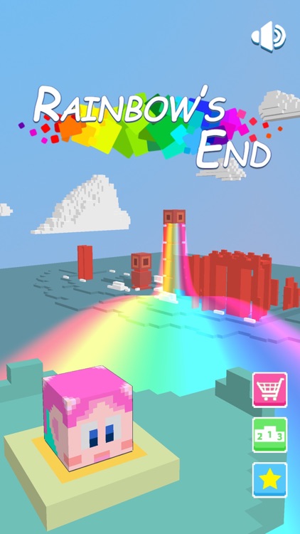 Pixel Parkour On The Colorful Cloud