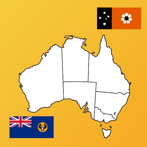 Australia State Flags, Maps, Info Icon