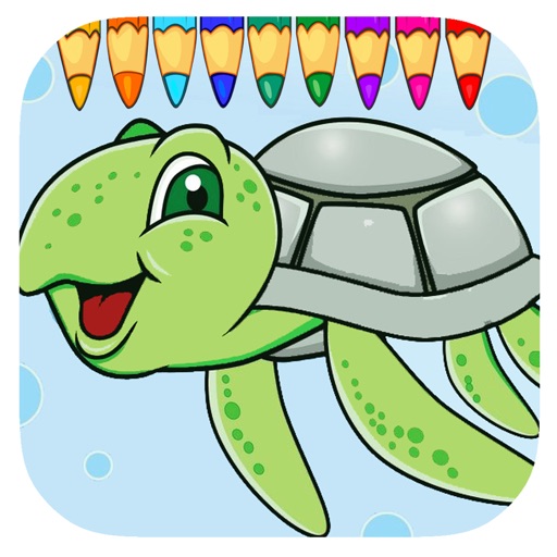 Turtle Coloring Book Game For Children iOS App