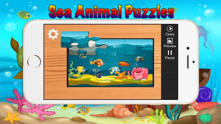 Sea Animal Jigsaw Puzzles for Toddlers Kids Games