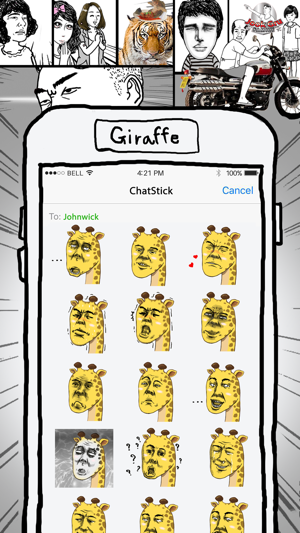 Jookgru Giraffe สติกเกอร์ สำหรับ iMessage(圖1)-速報App