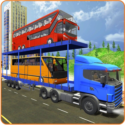 Bus Transporter Truck – City School Bus Transport Icon