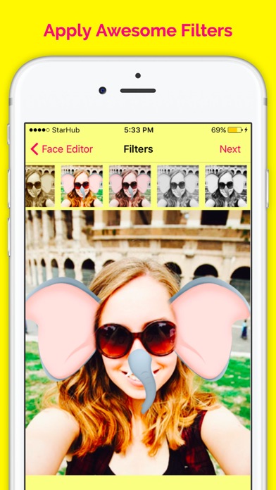 Funny Face Filters - Face Snow screenshot 2