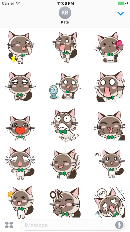 Animated Scarlett The Brown Cat Stickers