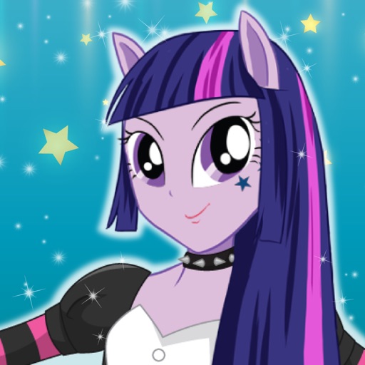 Pony Dress-Up Game - My Little Rain bow Rocks Girl Icon