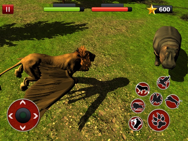 フライングライオンシミュレータ 怒っている野生の動物の戦い をapp Storeで