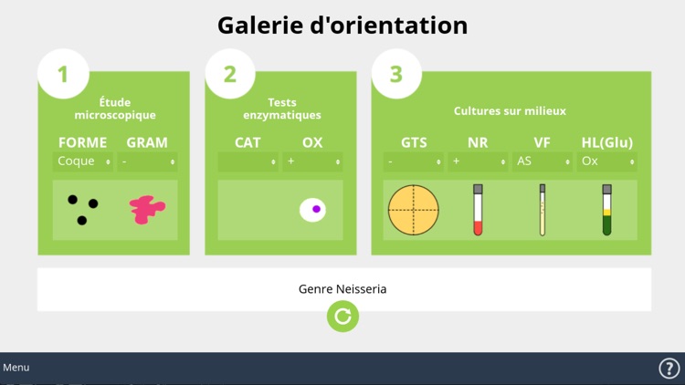 Galerie d'orientation bactérienne pour iPhone