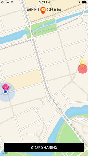 Meetogram! Location sharing