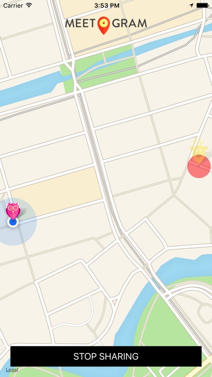 Meetogram! Location sharing