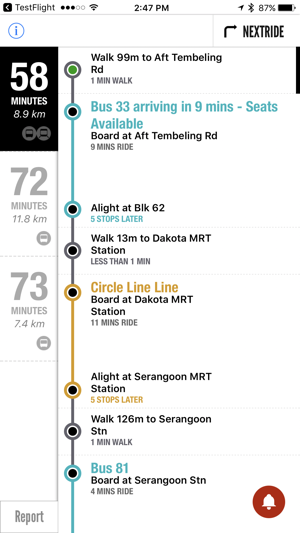 NextRide - Singapore Journey Planner