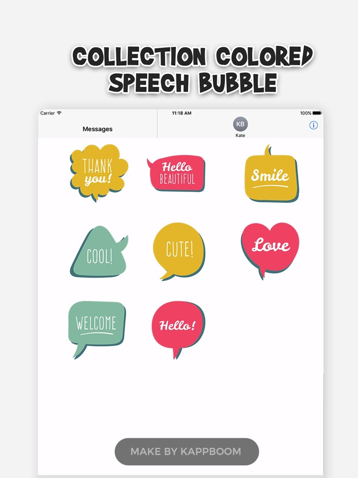 Collection Comic Colored Speech Bubble