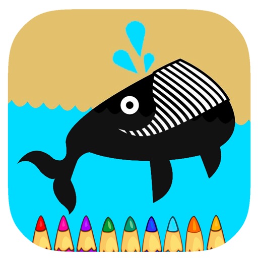 Whale Coloring Book Games For Kids Edition iOS App