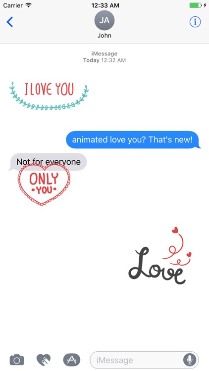Animated LOVe Scribble Stickers