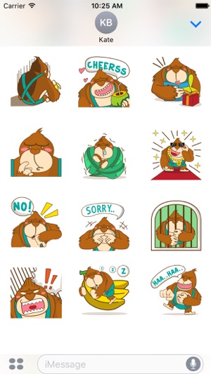 Goola, the funny big gorilla for iMessage Sticker(圖1)-速報App