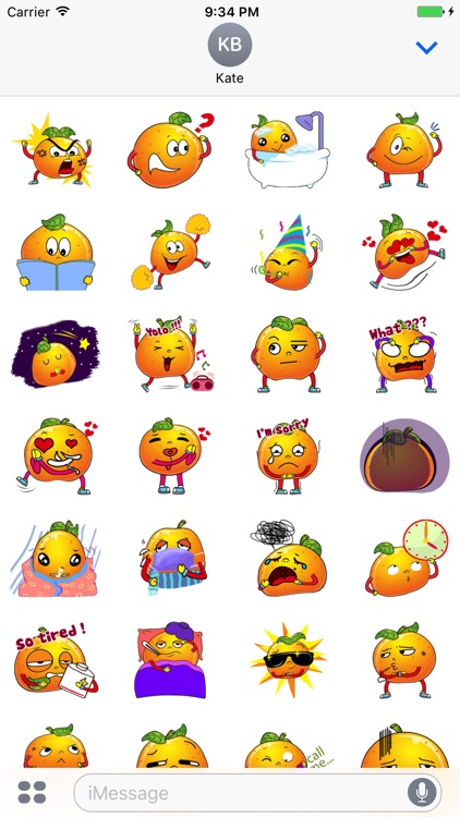 Emoji Oranges Stickers