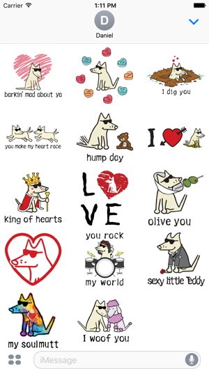 Teddy the Dog: Yappy Valentine's Day Stickers(圖3)-速報App