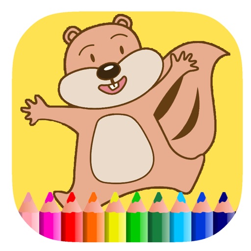 Kids Coloring Squirrel Page Game Free Version Icon