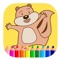 Kids Coloring Squirrel Page Game Free Version