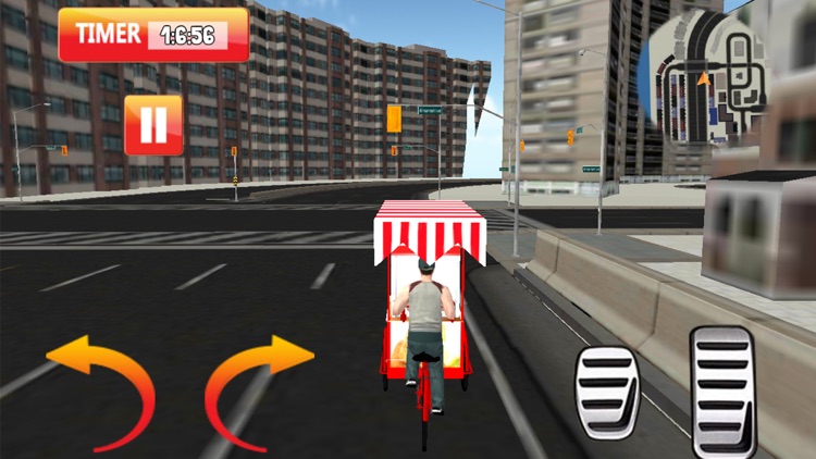Fries Hawker Cycle & Food Delivery Rider Sim