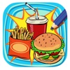 Preschool Coloring Drawing Book Games Burgers