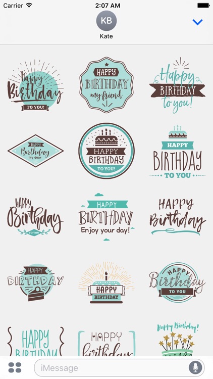 Wishing you a Happy Birthday Stickers for iMessage