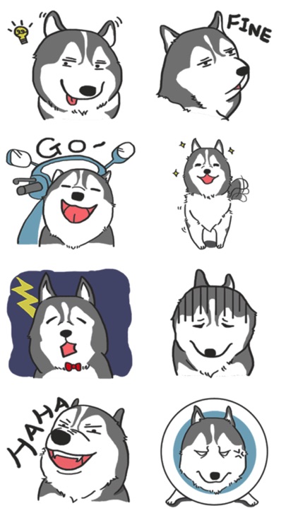 Funny Husky Stickers