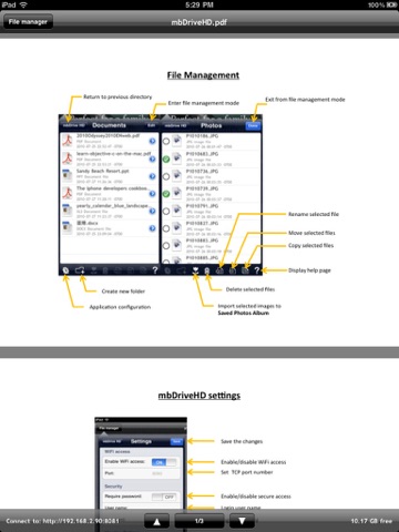 mbDriveHD - WiFi flash disk for iPad - náhled