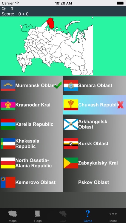 Russia State Maps, Flags and Capitals