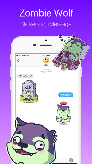 Funny Zombie Wolf Stickers