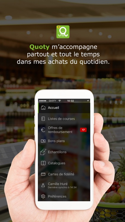 Quoty - Offre, Réduction et liste de courses